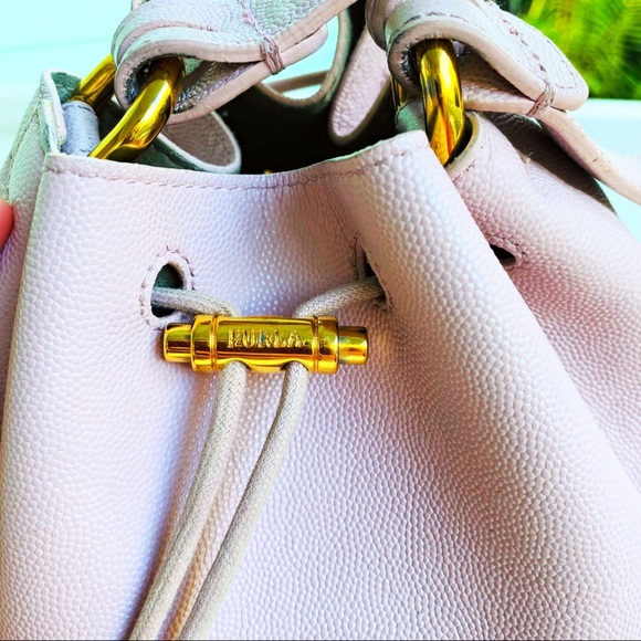 Furla Corona Drawstring Bucket Bag EUC - Picture 8 of 13